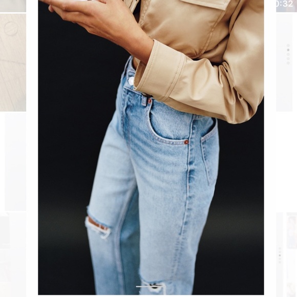 Zara Ripped Wide Leg Jeans - Picture 3 of 5